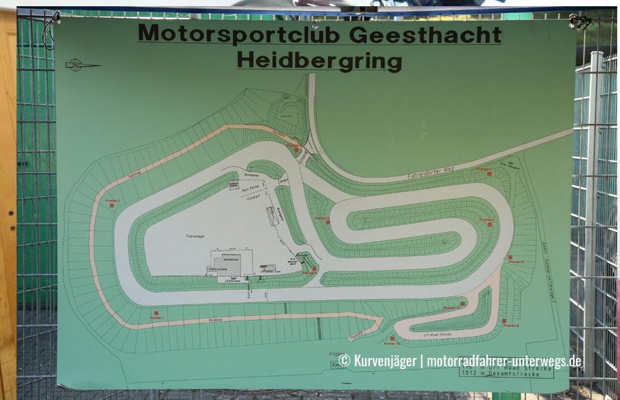 Motorrad-Kurventraining auf dem Heidbergring